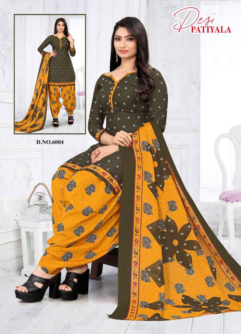 Ganesha Desi Patiyala 6 Printed Readymade Suits Catalog
